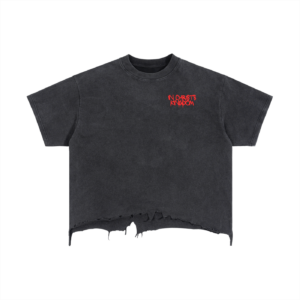Front view of "Not Of This World" Distressed Tee (Black)