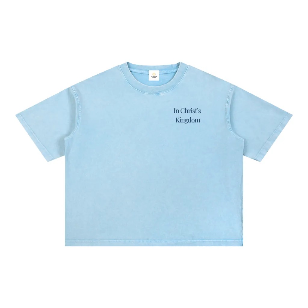 Front view of "Fruits of My Labor" Tee (Washed Light Blue)