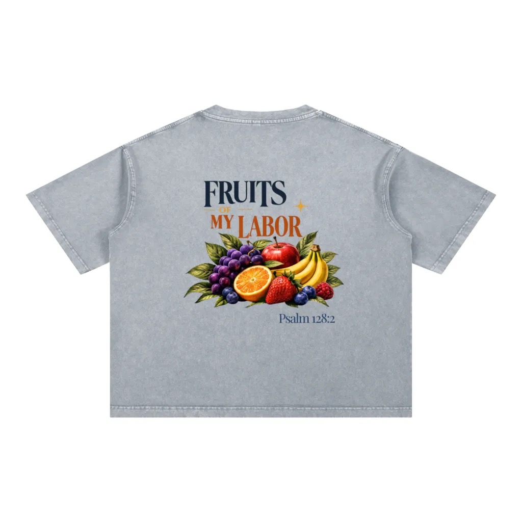 Back view of "Fruits of My Labor" Tee (Off-White)
